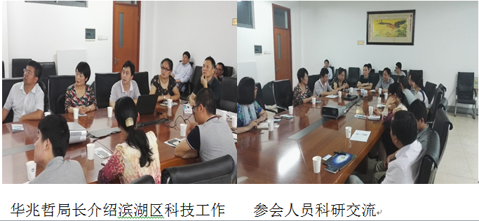 滨湖区科技局华兆哲局长一行来我院开展科研交流和对接工作
